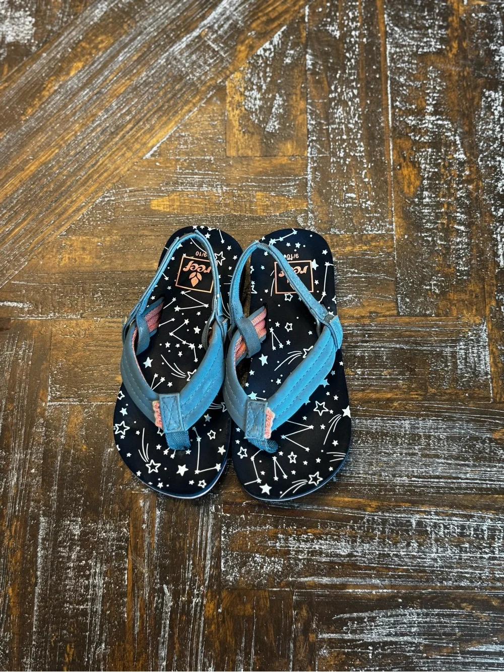 Reef Toddler Sandals - Navy Blue Stars & Constellations (Size 9/10)
